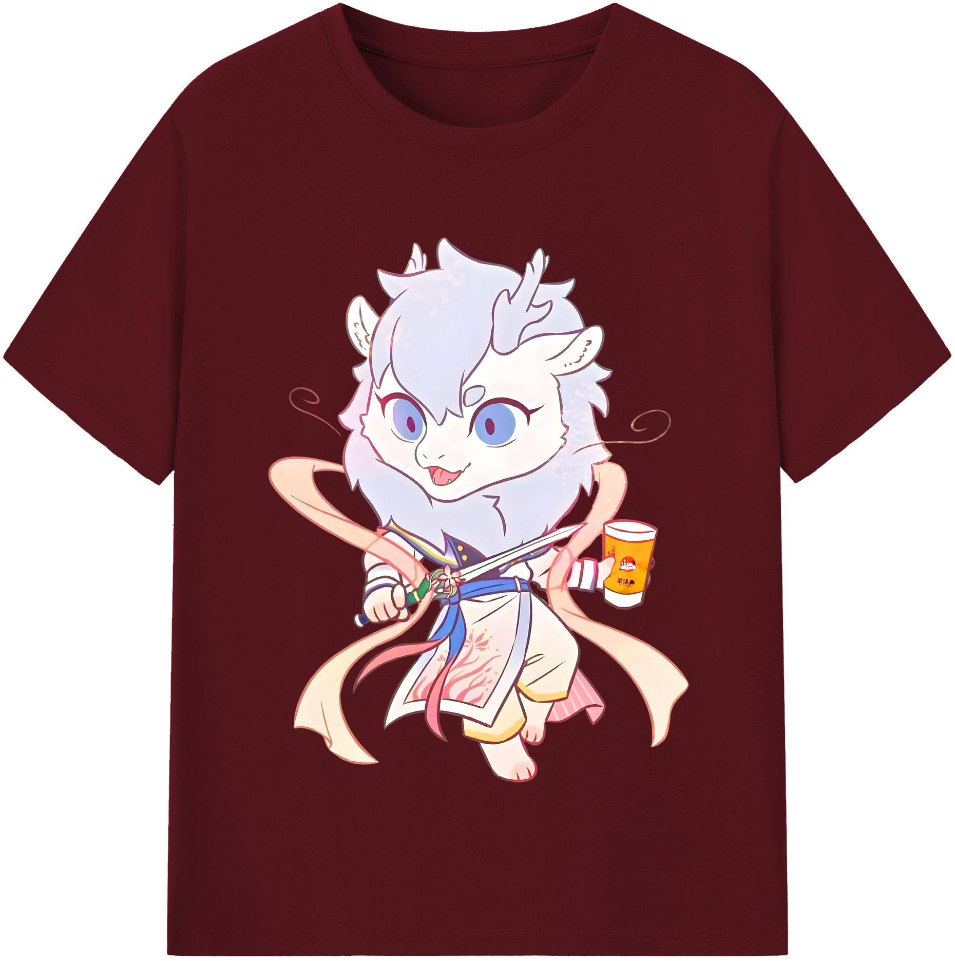 （画像用） Ne Zha 2 ナタ 魔童の大暴れ 綿100％半袖Tシャツ（フロントプリント）